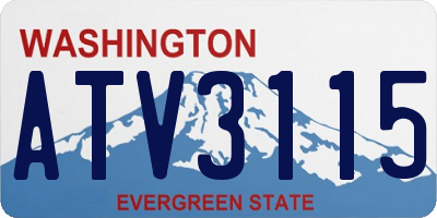WA license plate ATV3115