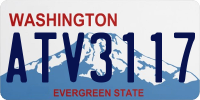 WA license plate ATV3117