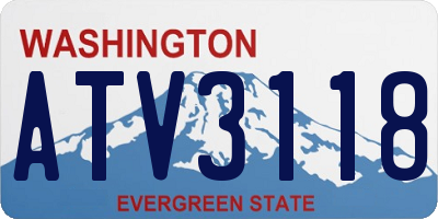 WA license plate ATV3118