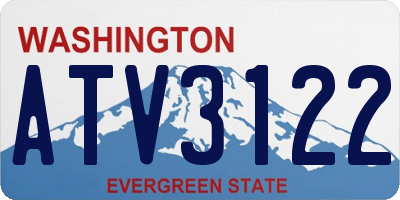 WA license plate ATV3122