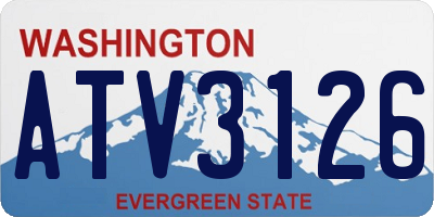 WA license plate ATV3126
