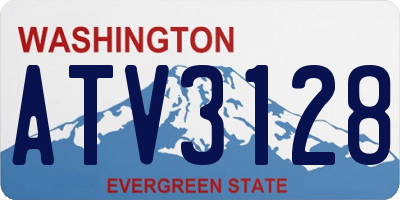 WA license plate ATV3128