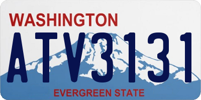 WA license plate ATV3131