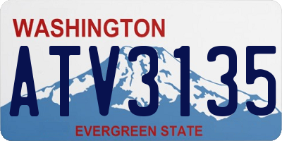 WA license plate ATV3135