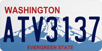 WA license plate ATV3137
