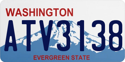 WA license plate ATV3138