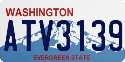 WA license plate ATV3139