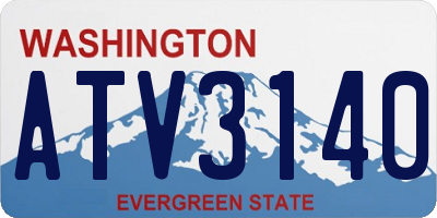 WA license plate ATV3140