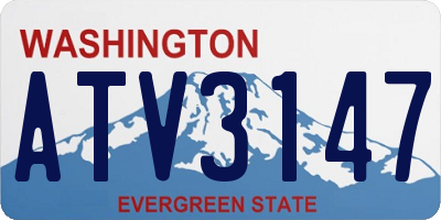 WA license plate ATV3147