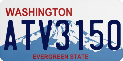 WA license plate ATV3150