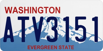 WA license plate ATV3151