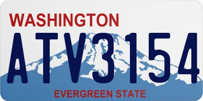 WA license plate ATV3154