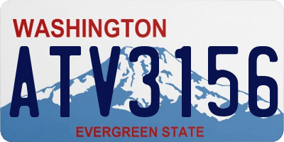 WA license plate ATV3156