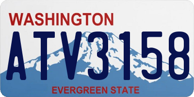 WA license plate ATV3158