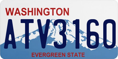 WA license plate ATV3160