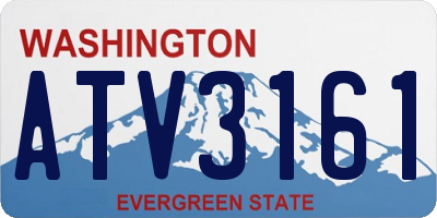 WA license plate ATV3161