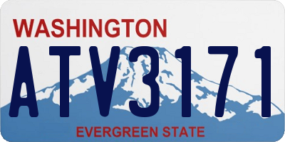WA license plate ATV3171