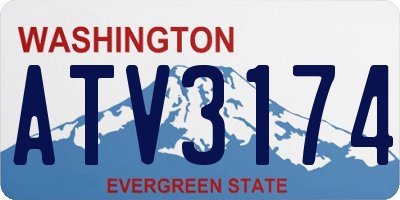WA license plate ATV3174