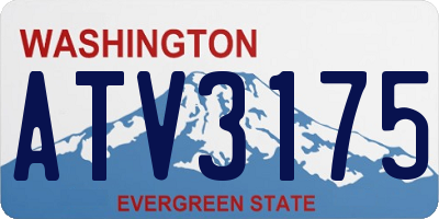 WA license plate ATV3175
