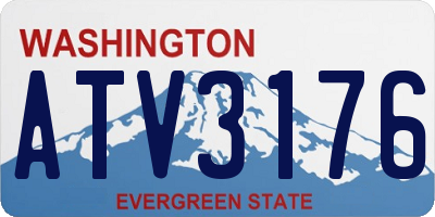 WA license plate ATV3176