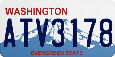 WA license plate ATV3178