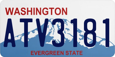 WA license plate ATV3181