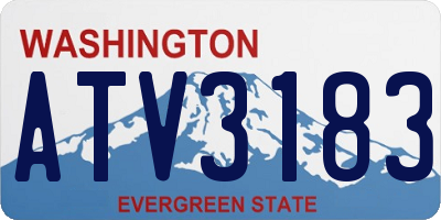 WA license plate ATV3183