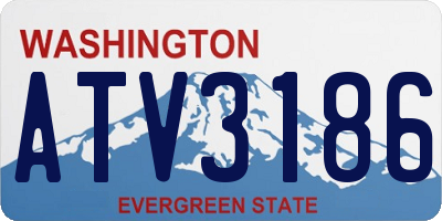 WA license plate ATV3186