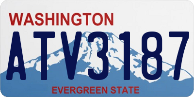 WA license plate ATV3187