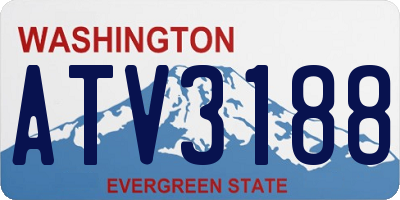 WA license plate ATV3188