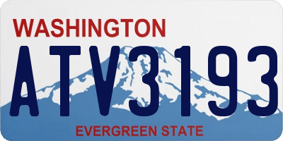 WA license plate ATV3193