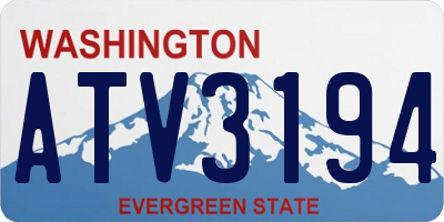 WA license plate ATV3194