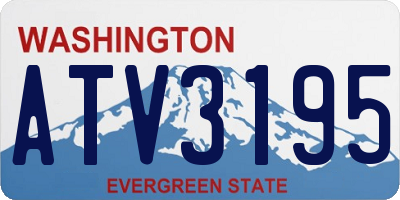 WA license plate ATV3195