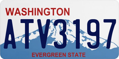 WA license plate ATV3197