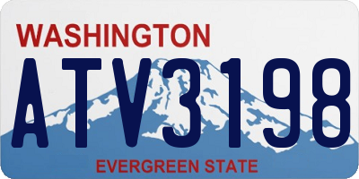 WA license plate ATV3198