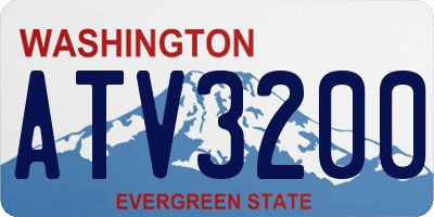 WA license plate ATV3200
