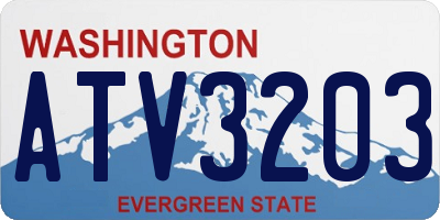WA license plate ATV3203