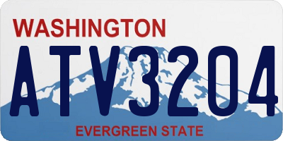 WA license plate ATV3204