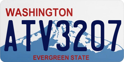 WA license plate ATV3207
