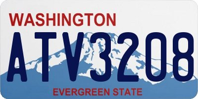 WA license plate ATV3208