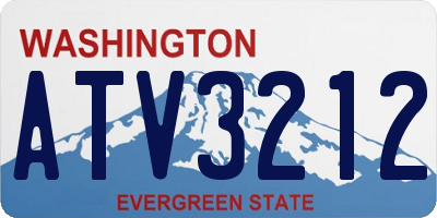 WA license plate ATV3212