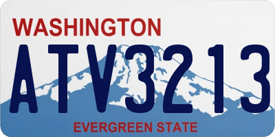 WA license plate ATV3213