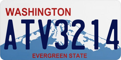 WA license plate ATV3214
