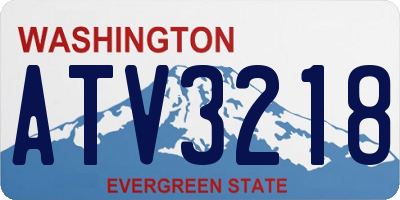 WA license plate ATV3218