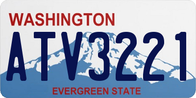 WA license plate ATV3221