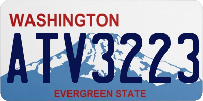 WA license plate ATV3223