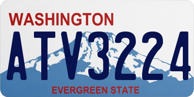 WA license plate ATV3224