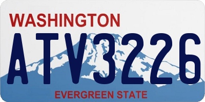 WA license plate ATV3226