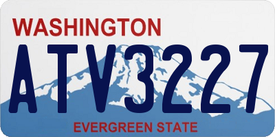 WA license plate ATV3227
