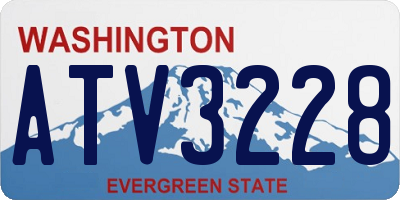 WA license plate ATV3228